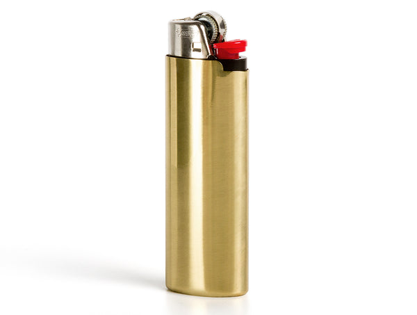 Vintage Brass BIC Lighter Holder Plain Chrome Finish -  Hong Kong